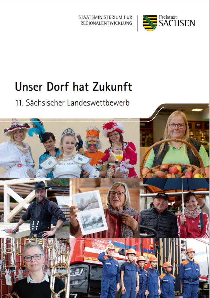 Deckblatt der Broschüre 11. Sächsischer Landeswettbewerb "Unser Dorf hat Zukunft"