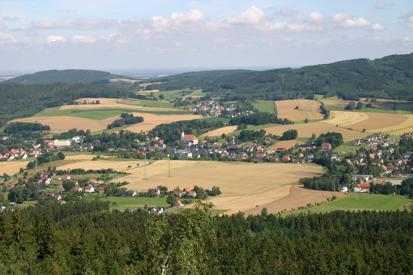 Blick übers Tal nach Cunewalde