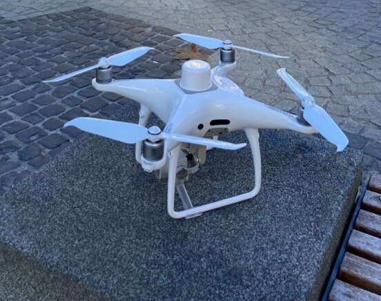 für die Befliegung verwendete Drohne